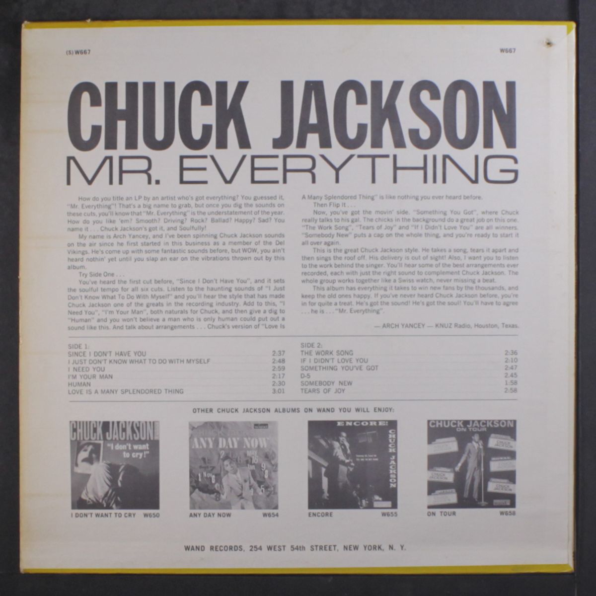 mr. everything by CHUCK JACKSON