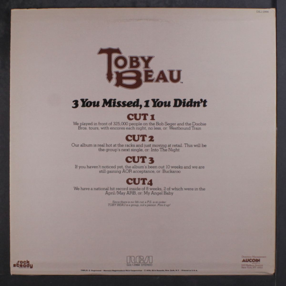 3 you missed, 1 you didn't by TOBY BEAU