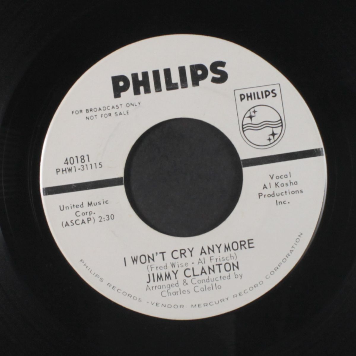 i'll step aside / i won't cry anymore by JIMMY CLANTON