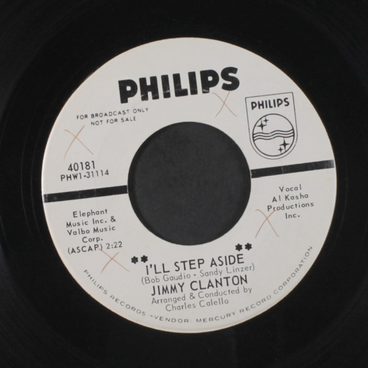 i'll step aside / i won't cry anymore by JIMMY CLANTON