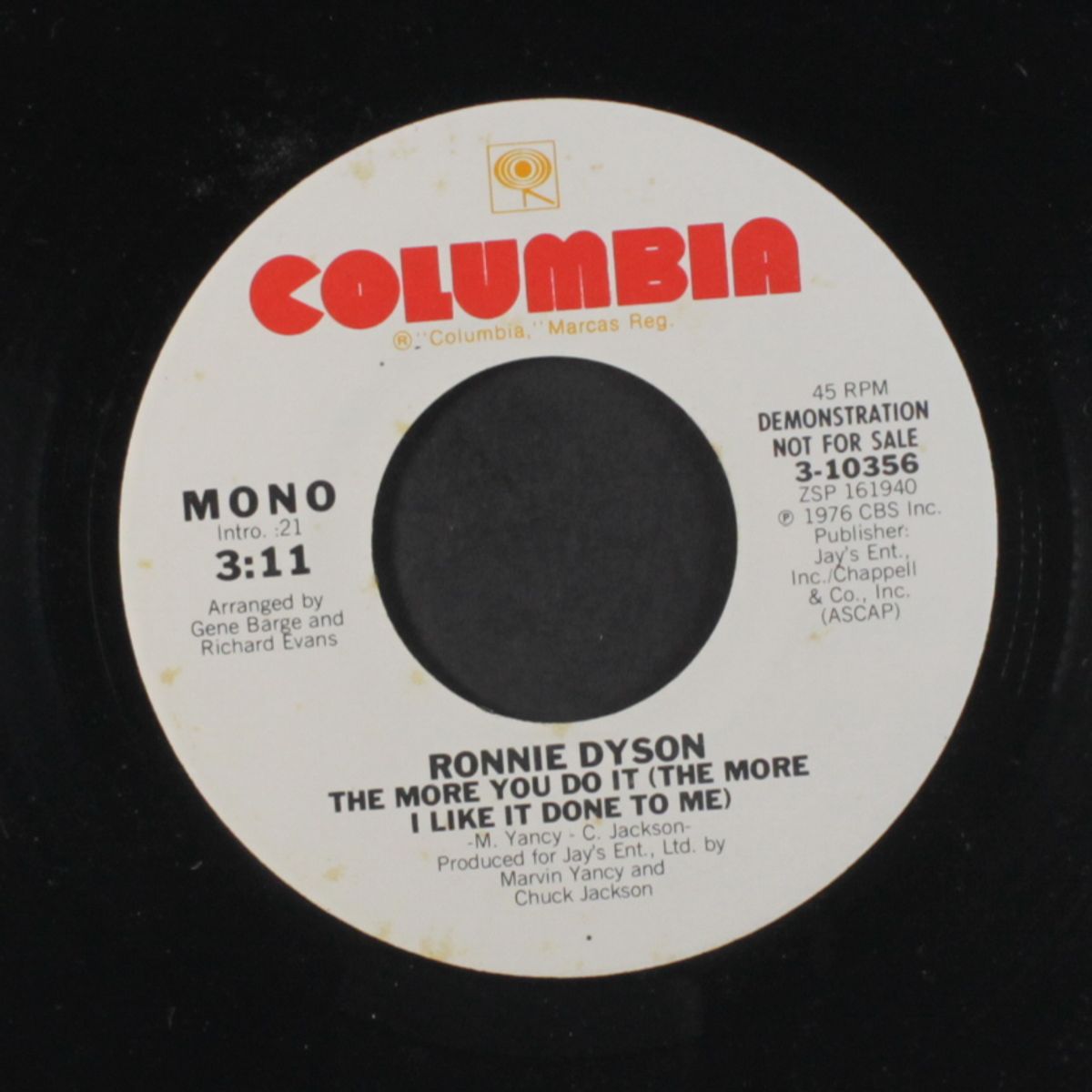 the more you do it (the more i like it done to me) / mono by RONNIE DYSON