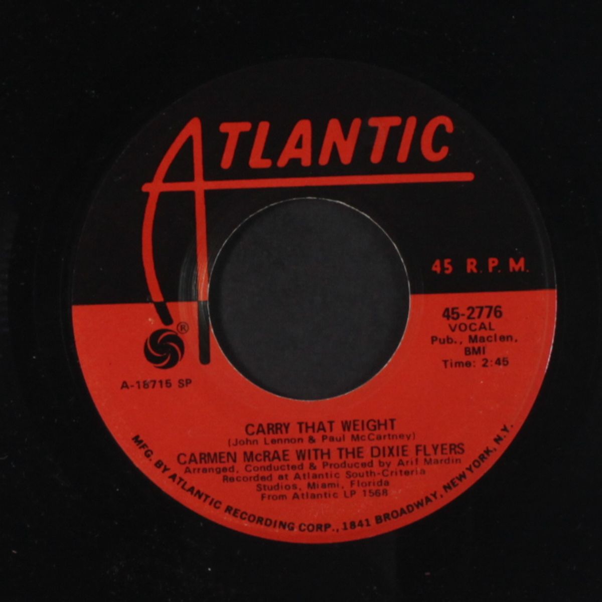 carry that weight by CARMEN MCRAE