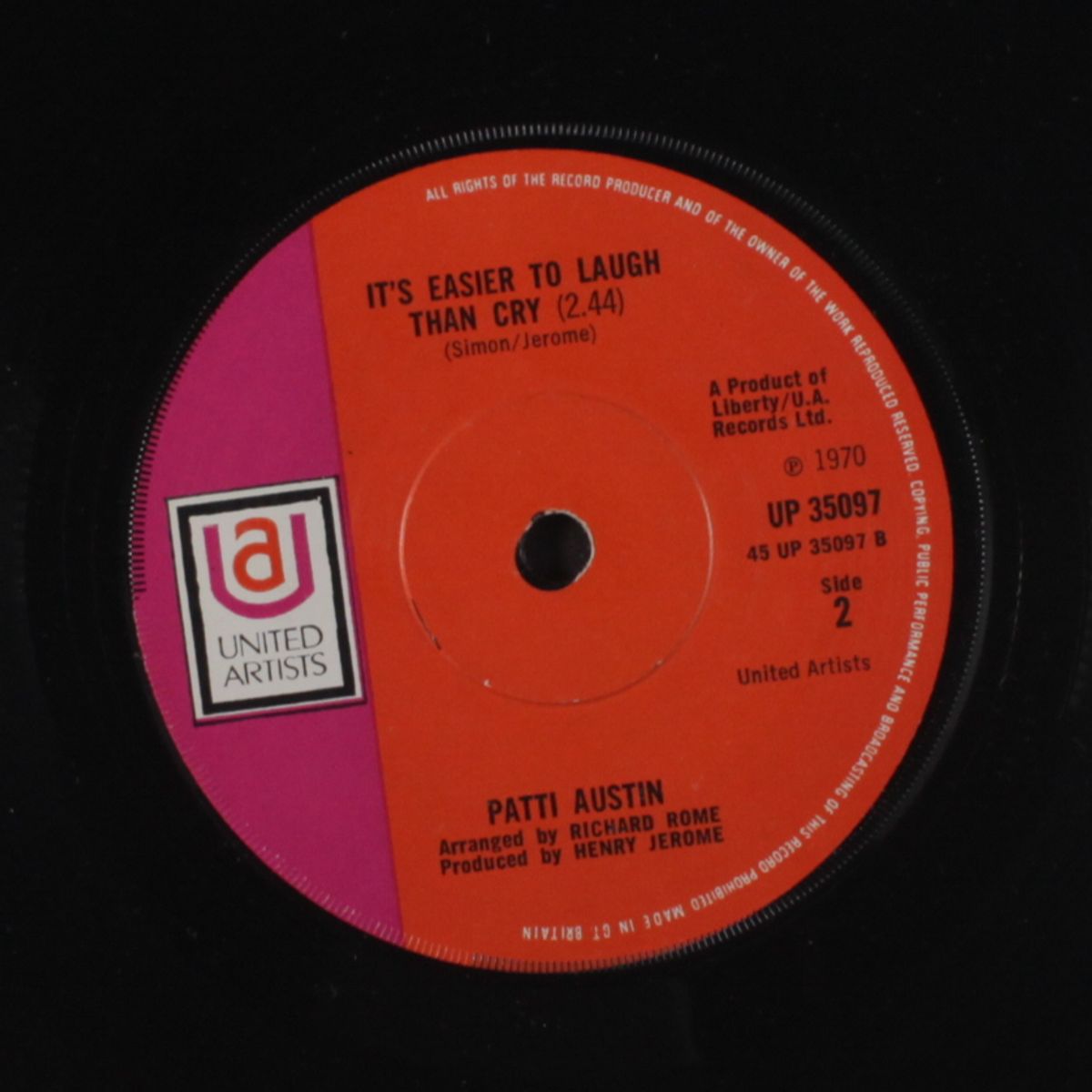 your love made the difference / it's easier to laugh than cry by PATTI AUSTIN