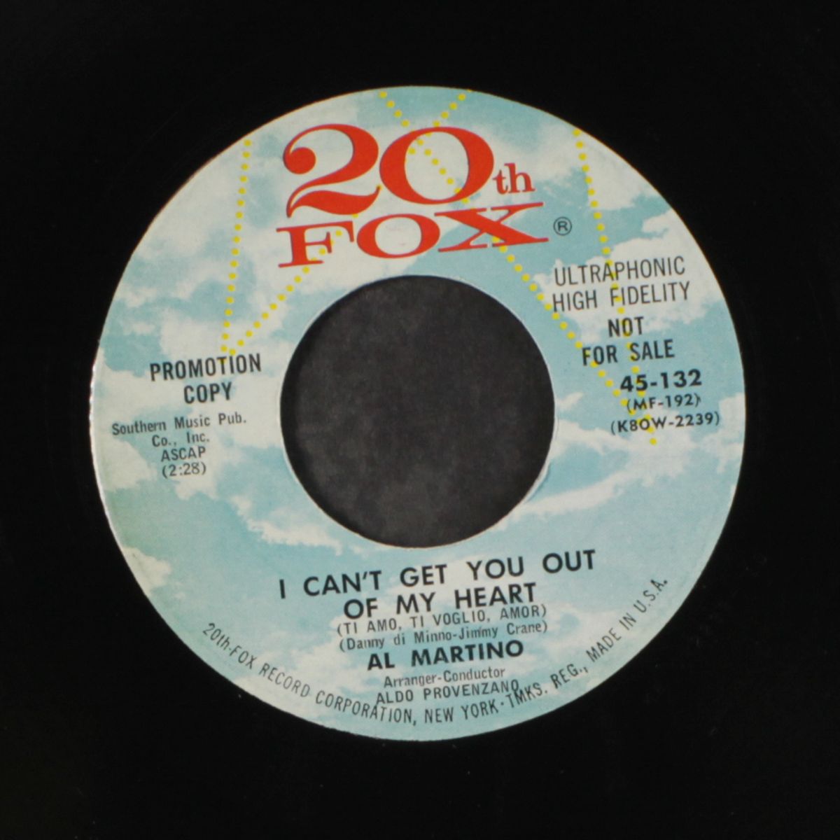 i can't get you out of my heart / two hearts are better than one by AL MARTINO