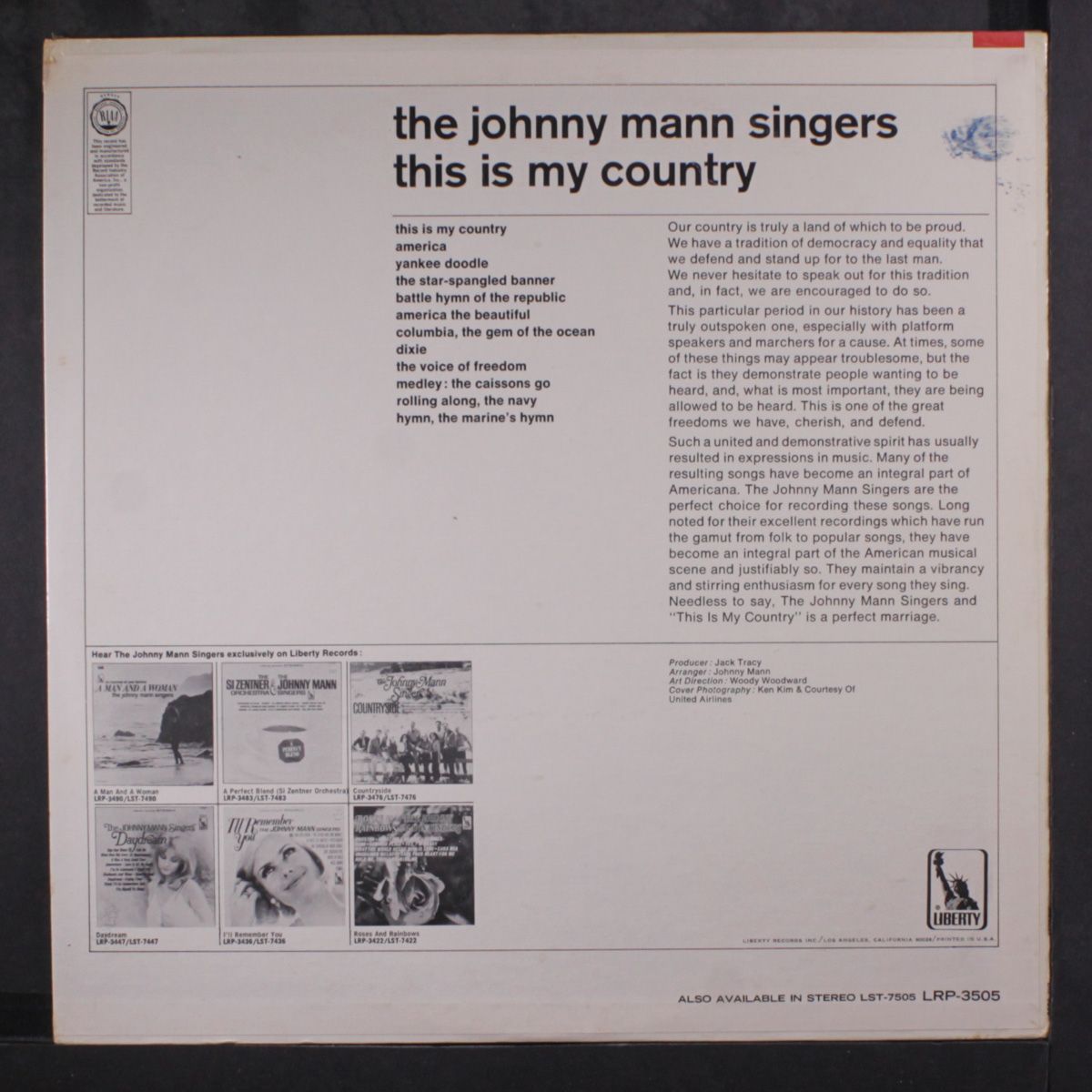 this is my country by JOHNNY MANN SINGERS