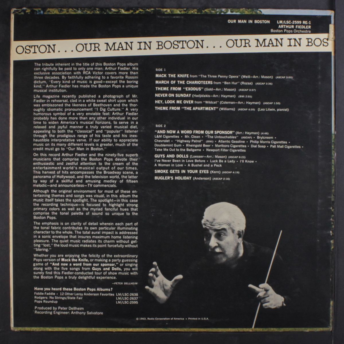 our man in boston by ARTHUR FIEDLER & BOSTON POPS