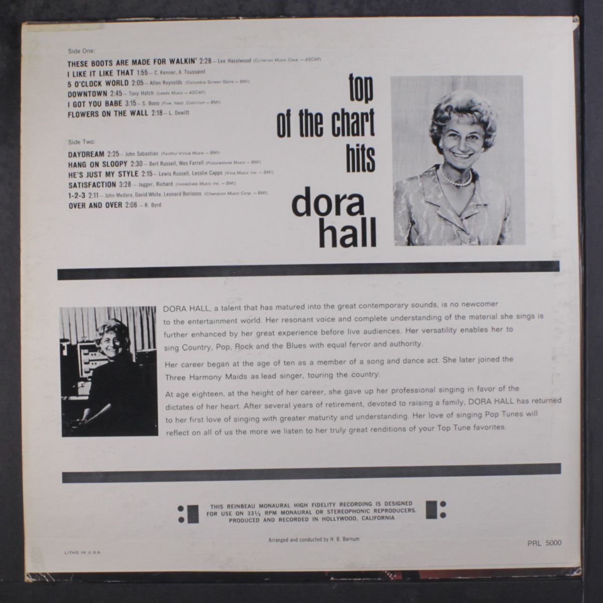 top of the chart hits by DORA HALL