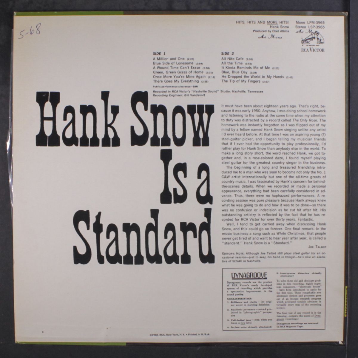 hits, hits, & more hits by HANK SNOW