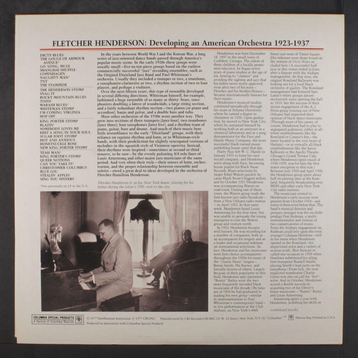 developing an american orchestra 1923-1937 by FLETCHER HENDERSON