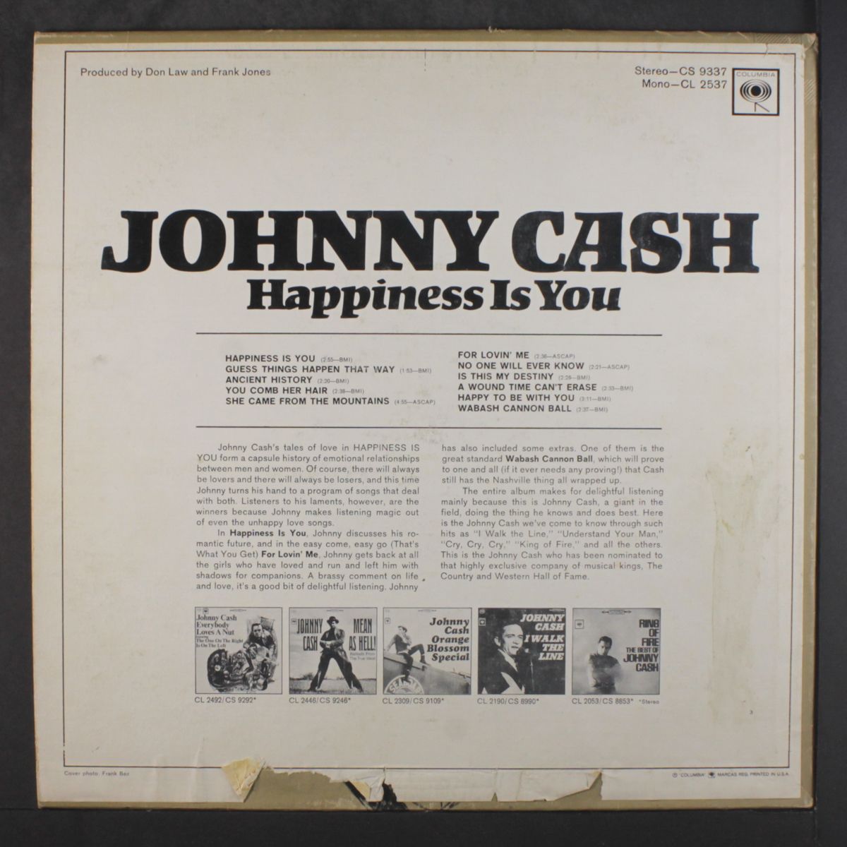 happiness is you by JOHNNY CASH