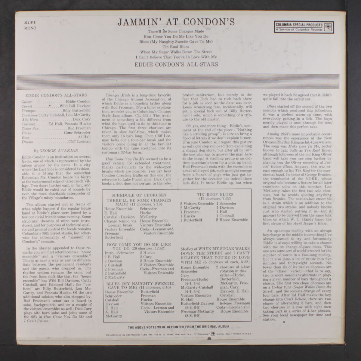 jammin' at condon's by EDDIE CONDON