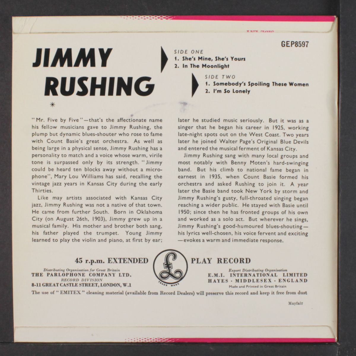 jimmy rushing by JIMMY RUSHING
