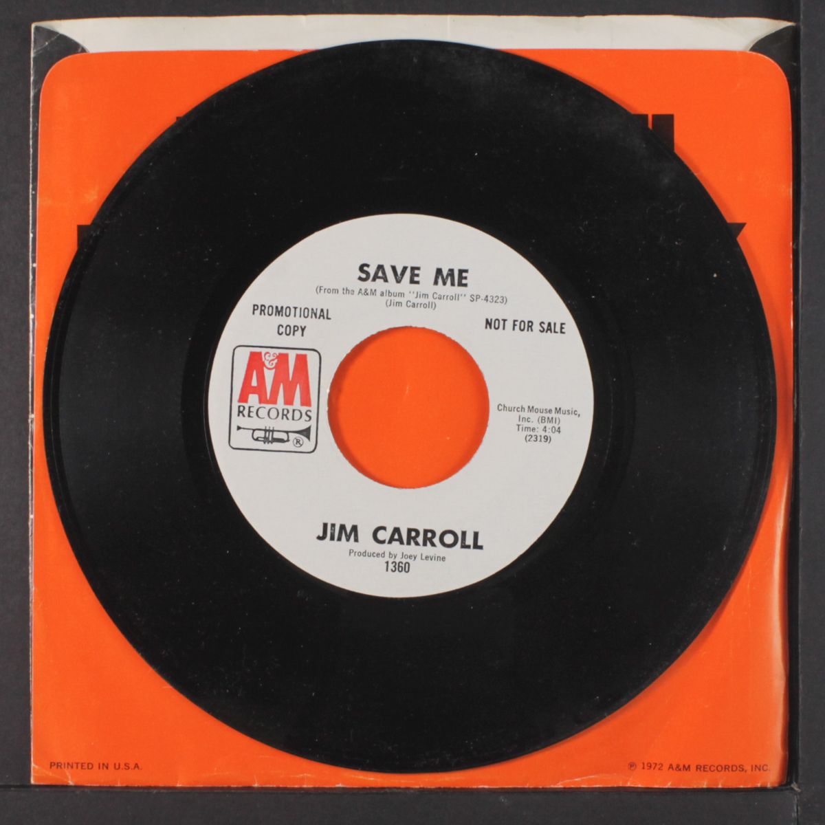 save me / i got plenty by JIM CARROLL