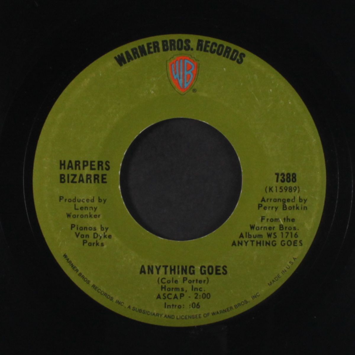 anything goes / virginia city by HARPERS BIZARRE
