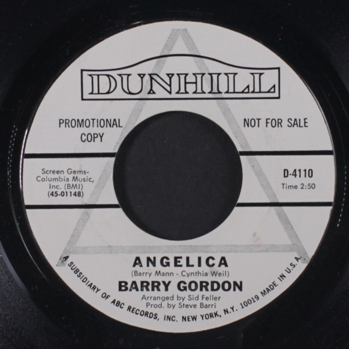 angelica / take off the veil by BARRY GORDON