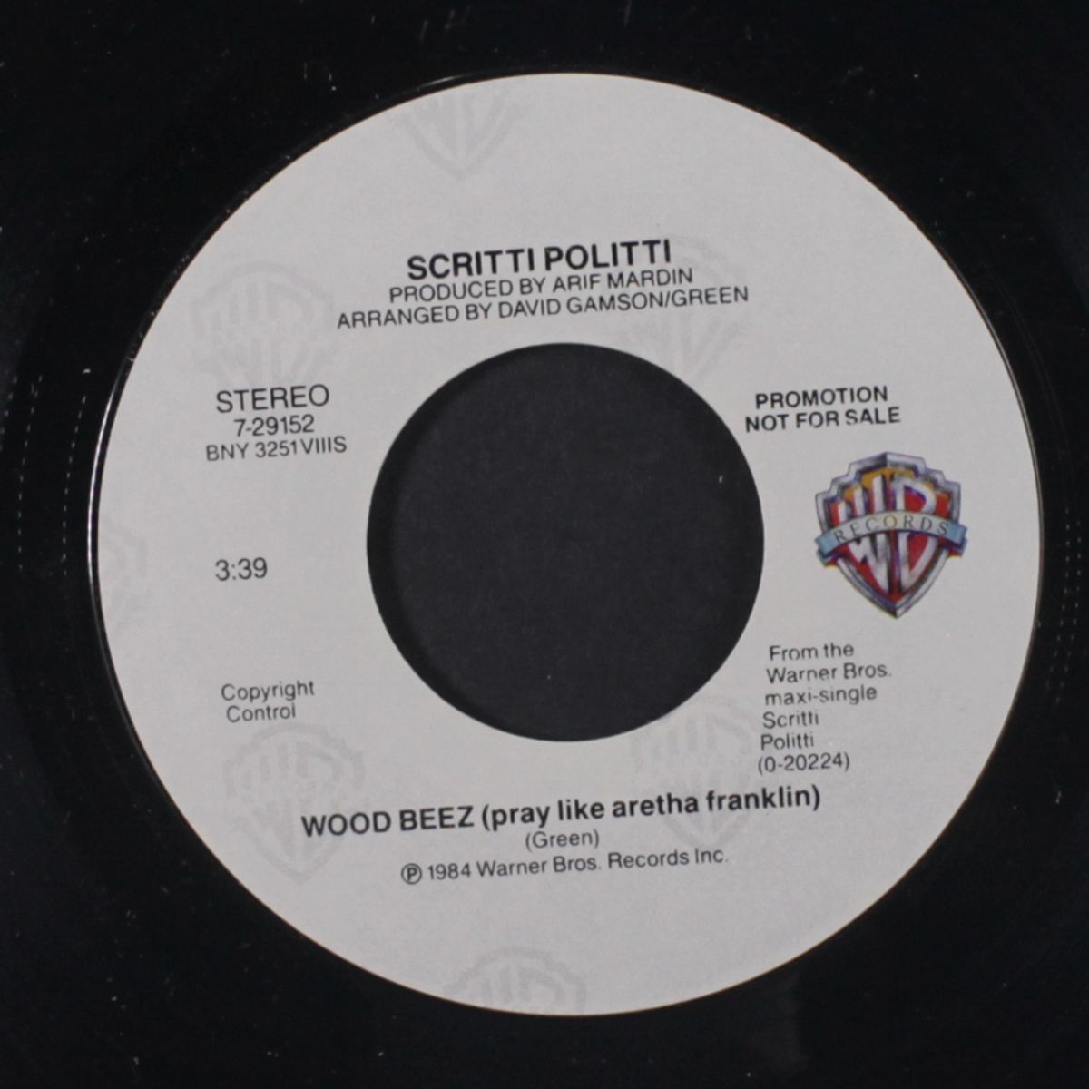 wood beez (pray like aretha franklin / same) by SCRITTI POLITTI