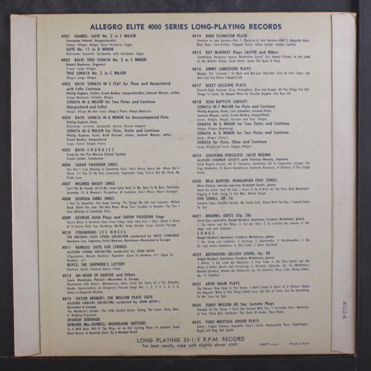 all star sextette plays by TEDDY WILSON