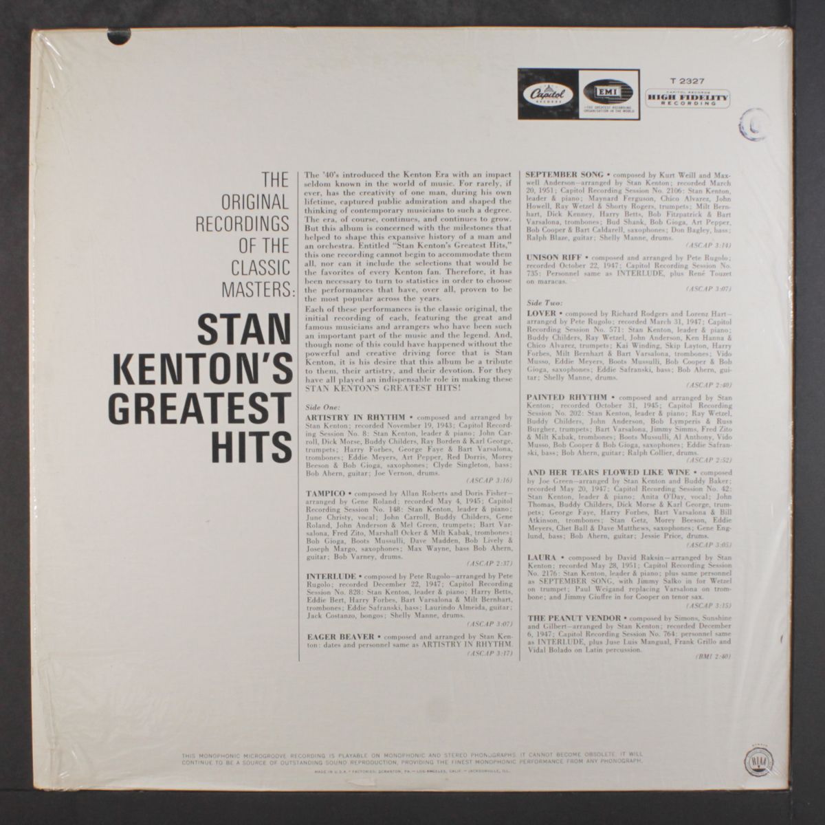 greatest hits by STAN KENTON