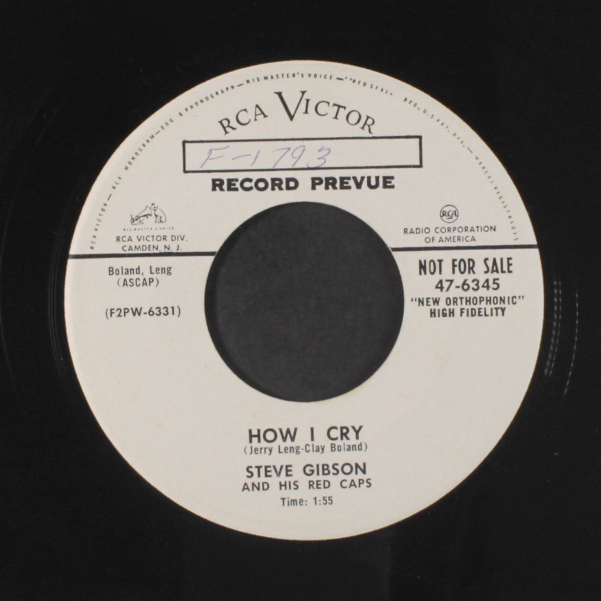 how i cry / bobbin by STEVE GIBSON & RED CAPS