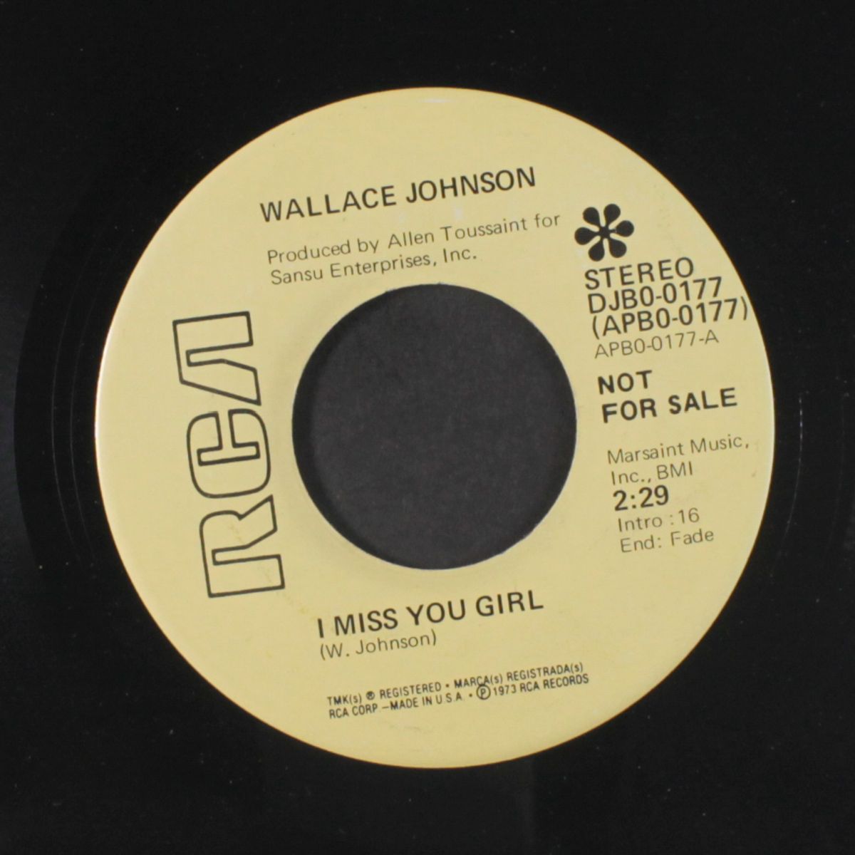 on my way back home / i miss you girl by WALLACE JOHNSON