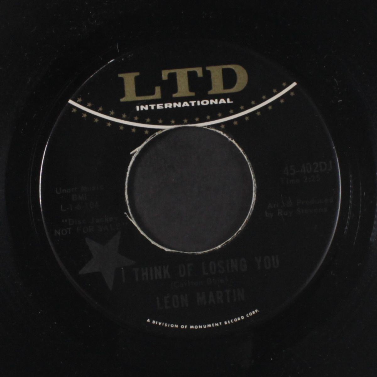 for crying out loud / i think of losing you by LEON MARTIN