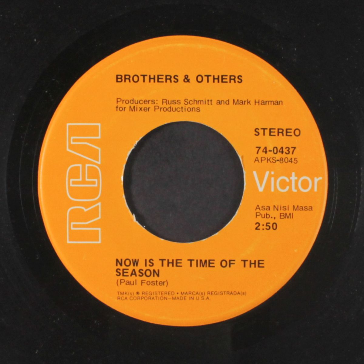 now is the time of the season / if love was like a river by BROTHERS & OTHERS