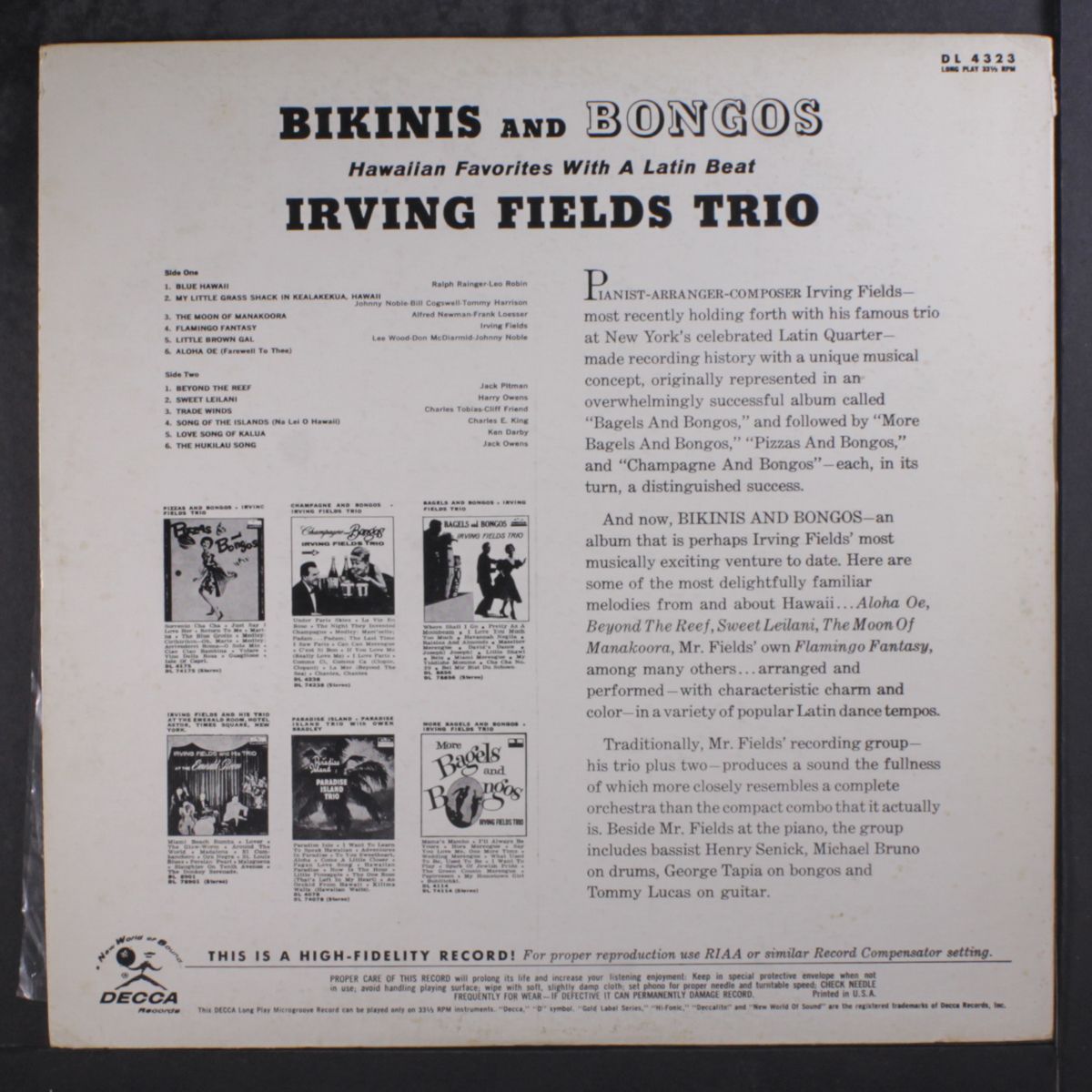 bikinis and bongos by IRVING FIELDS