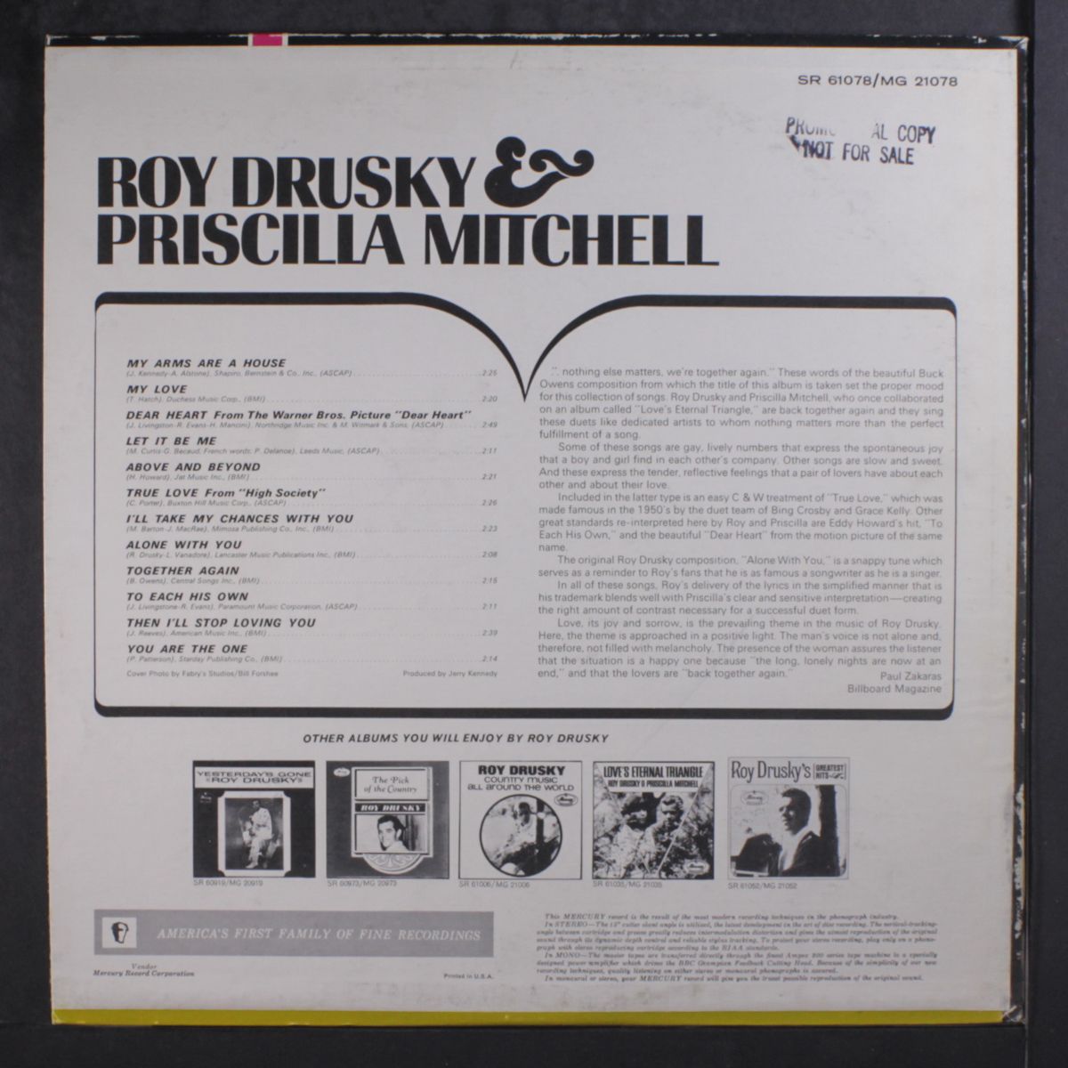 together again by ROY DRUSKY & PRISCILLA MITCHELL
