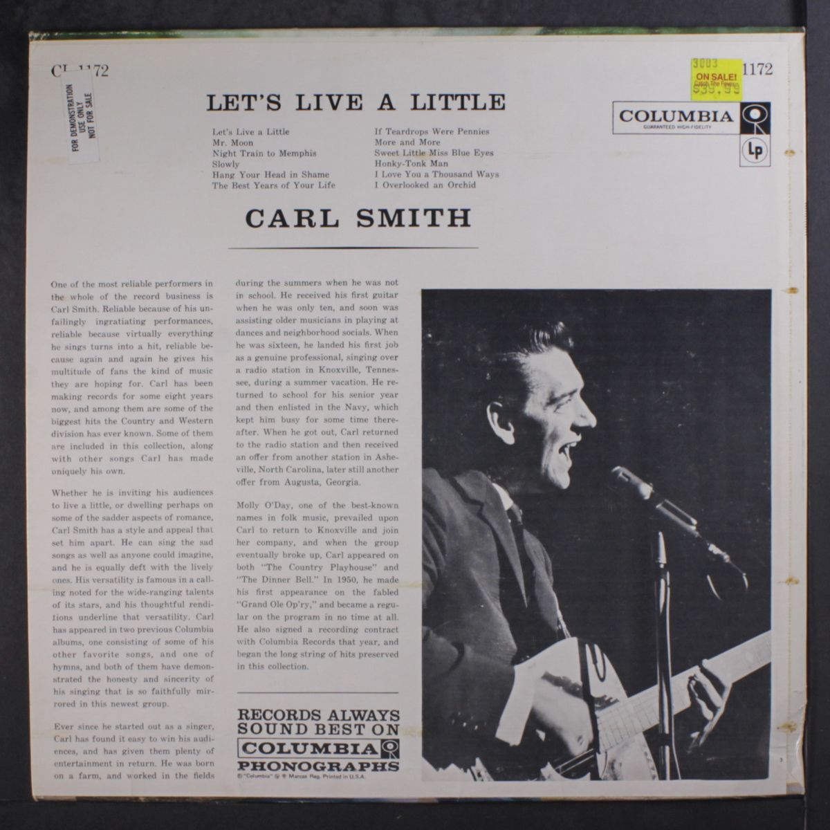 let's live a little by CARL SMITH