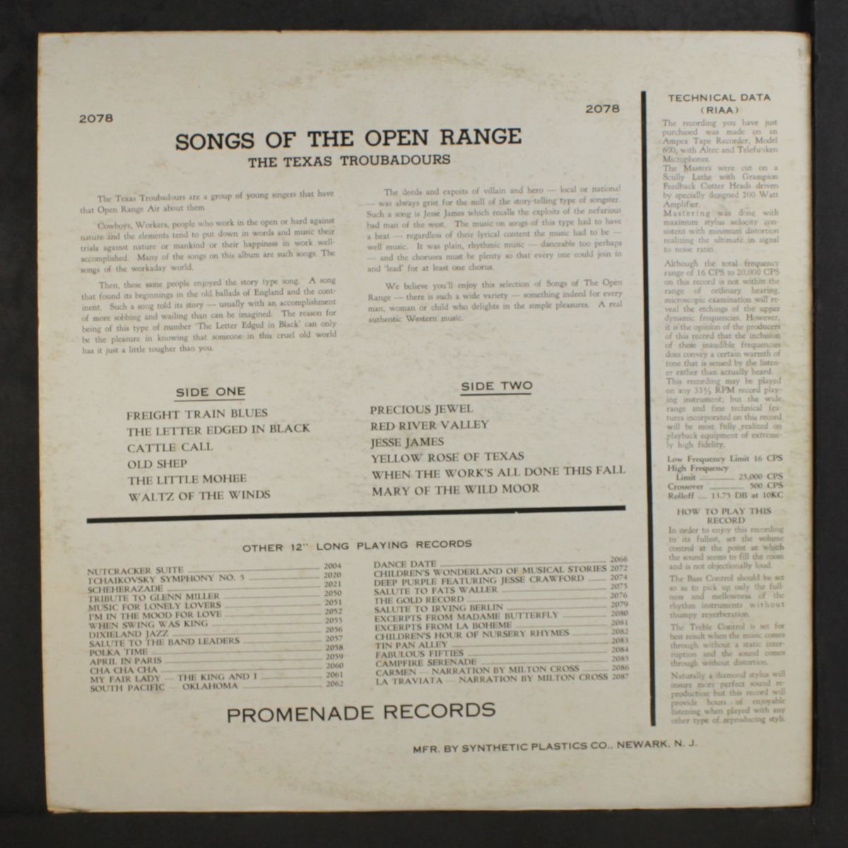 songs of the open range by TEXAS TROUBADORS