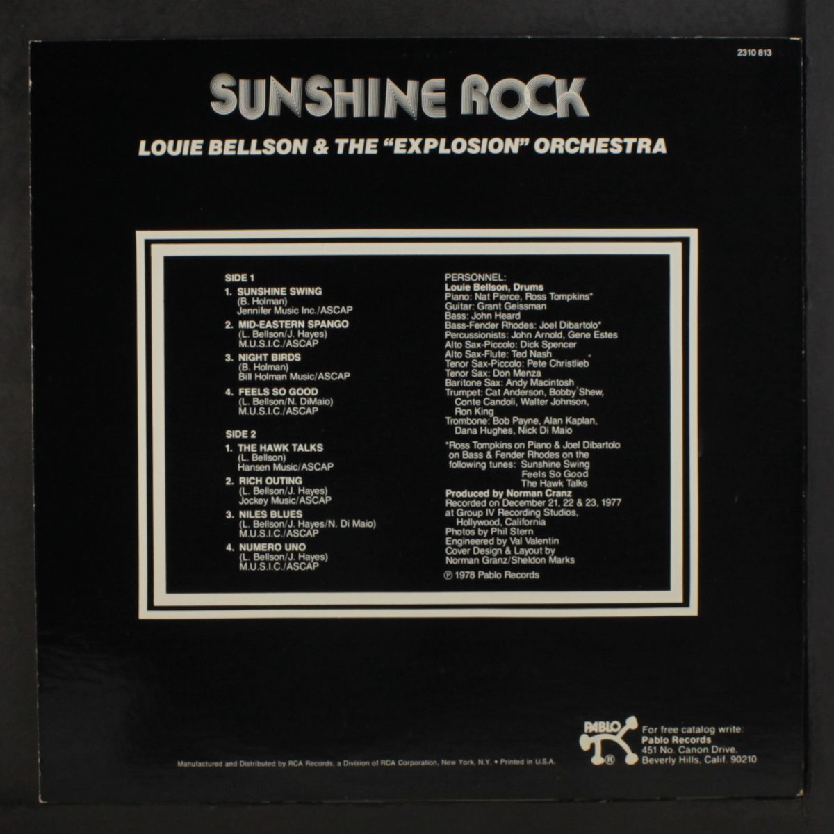 sunshine rock by LOUIE BELLSON
