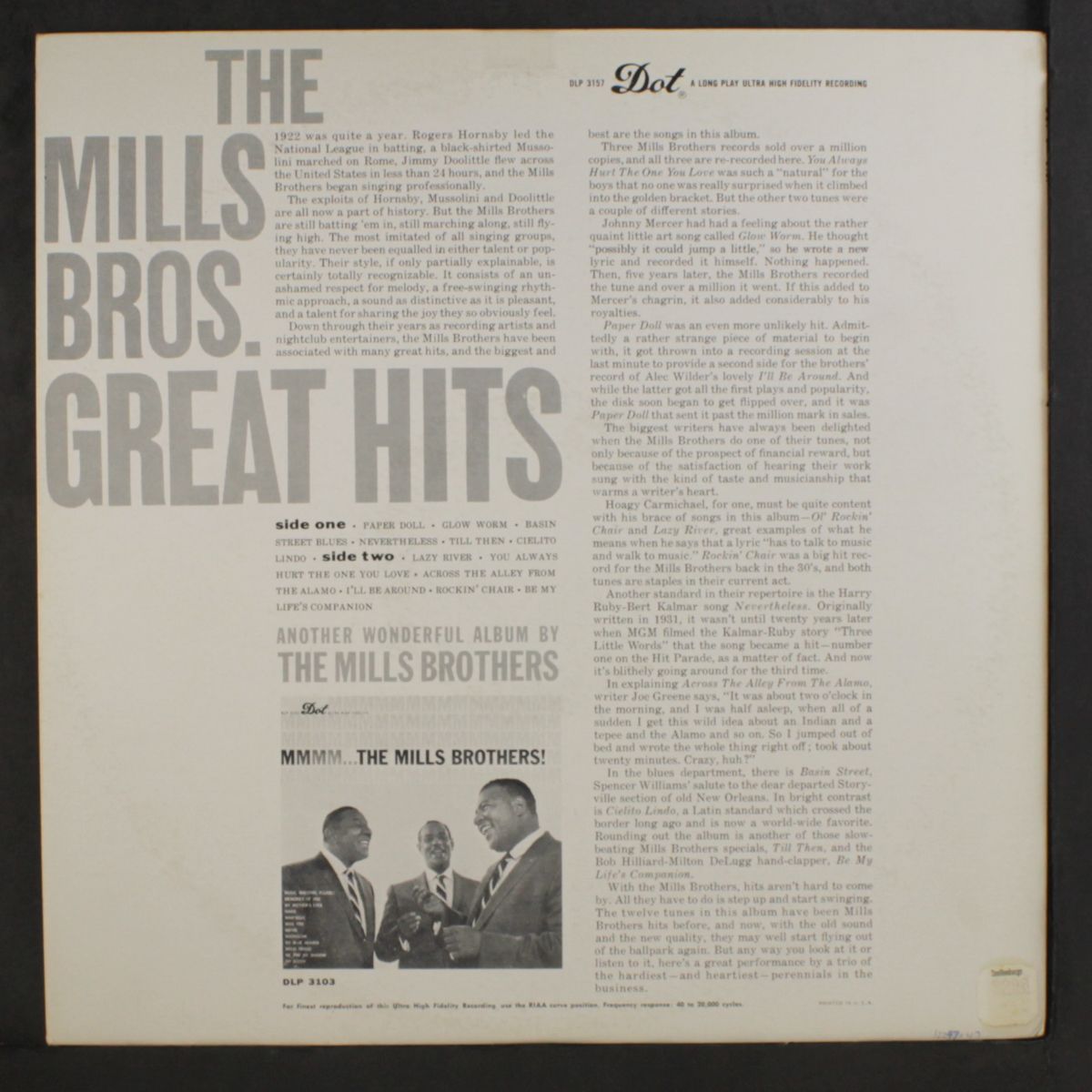 great hits by MILLS BROTHERS