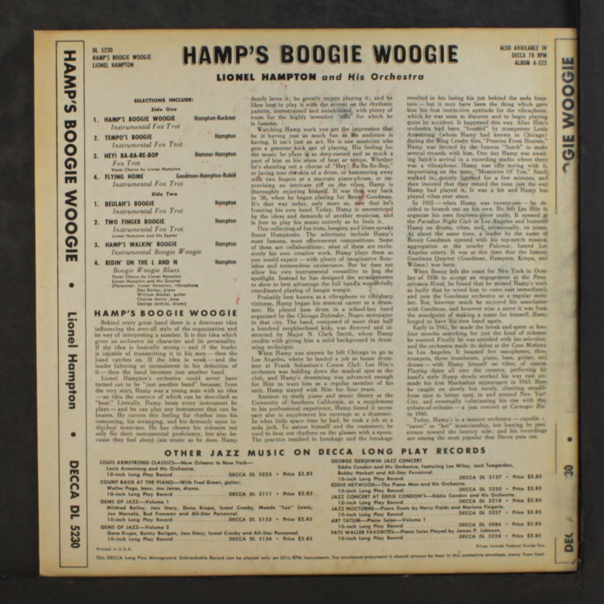 hamp's boogie woogie by LIONEL HAMPTON