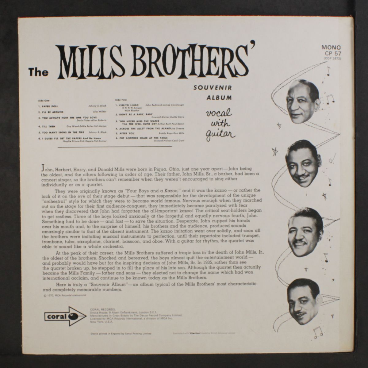 souvenir album by MILLS BROTHERS