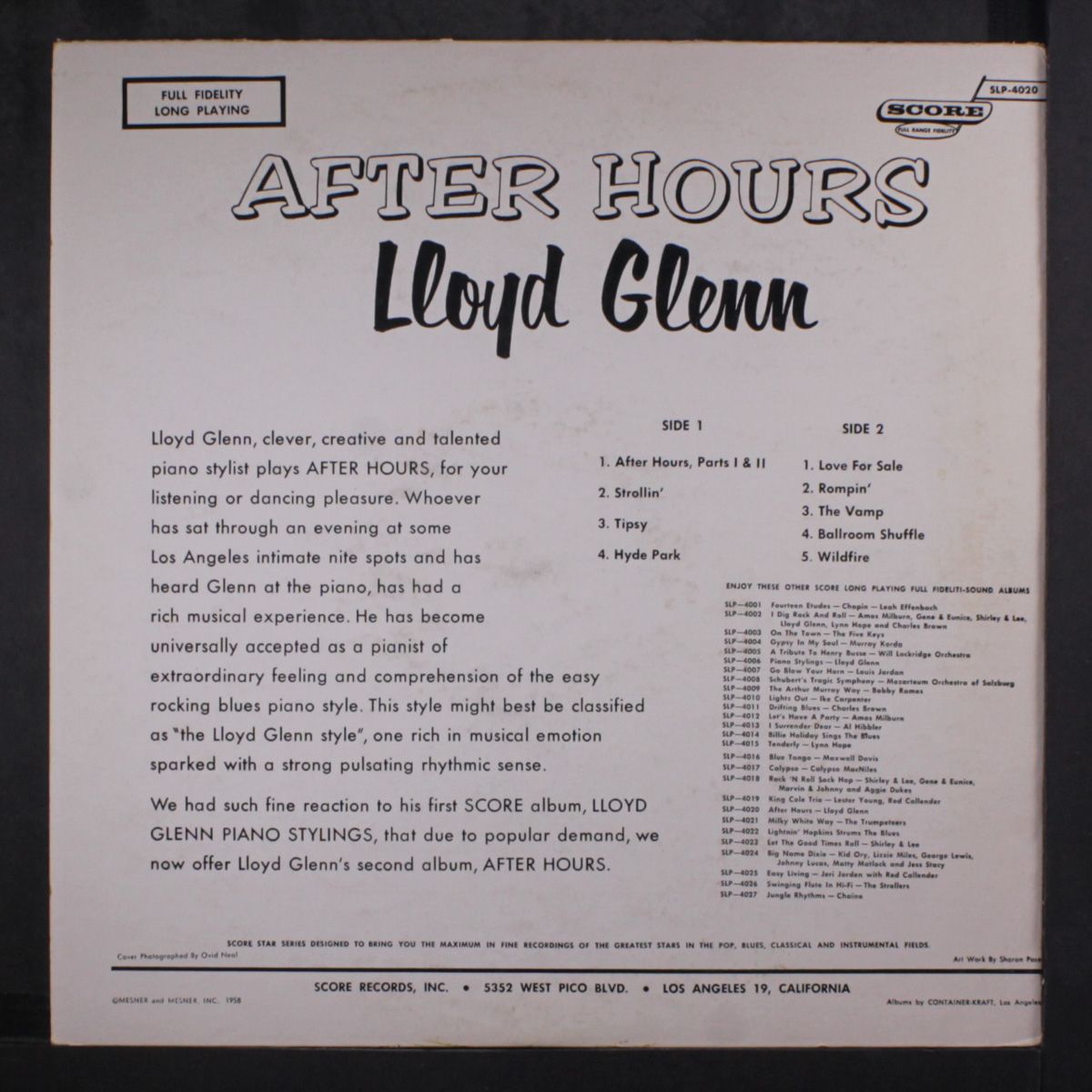 after hours by LLOYD GLENN