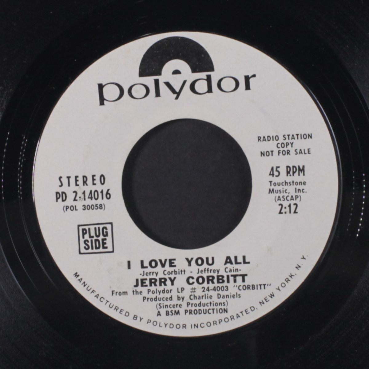 i love you all / let the music come inside by JERRY CORBITT