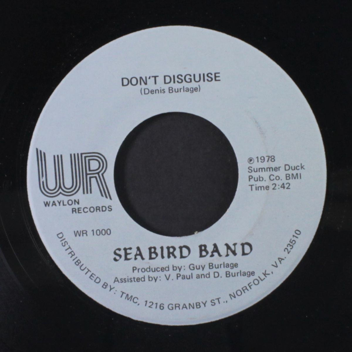 don't disguise / virginia feelin' by SEABIRD BAND