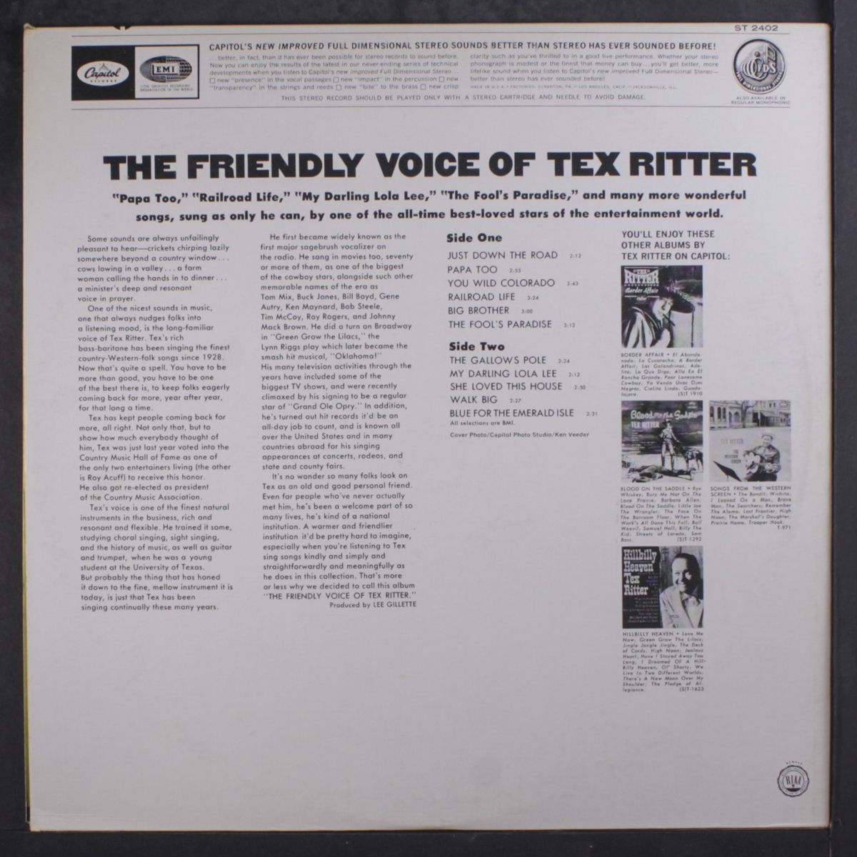 the friendly voice of by TEX RITTER