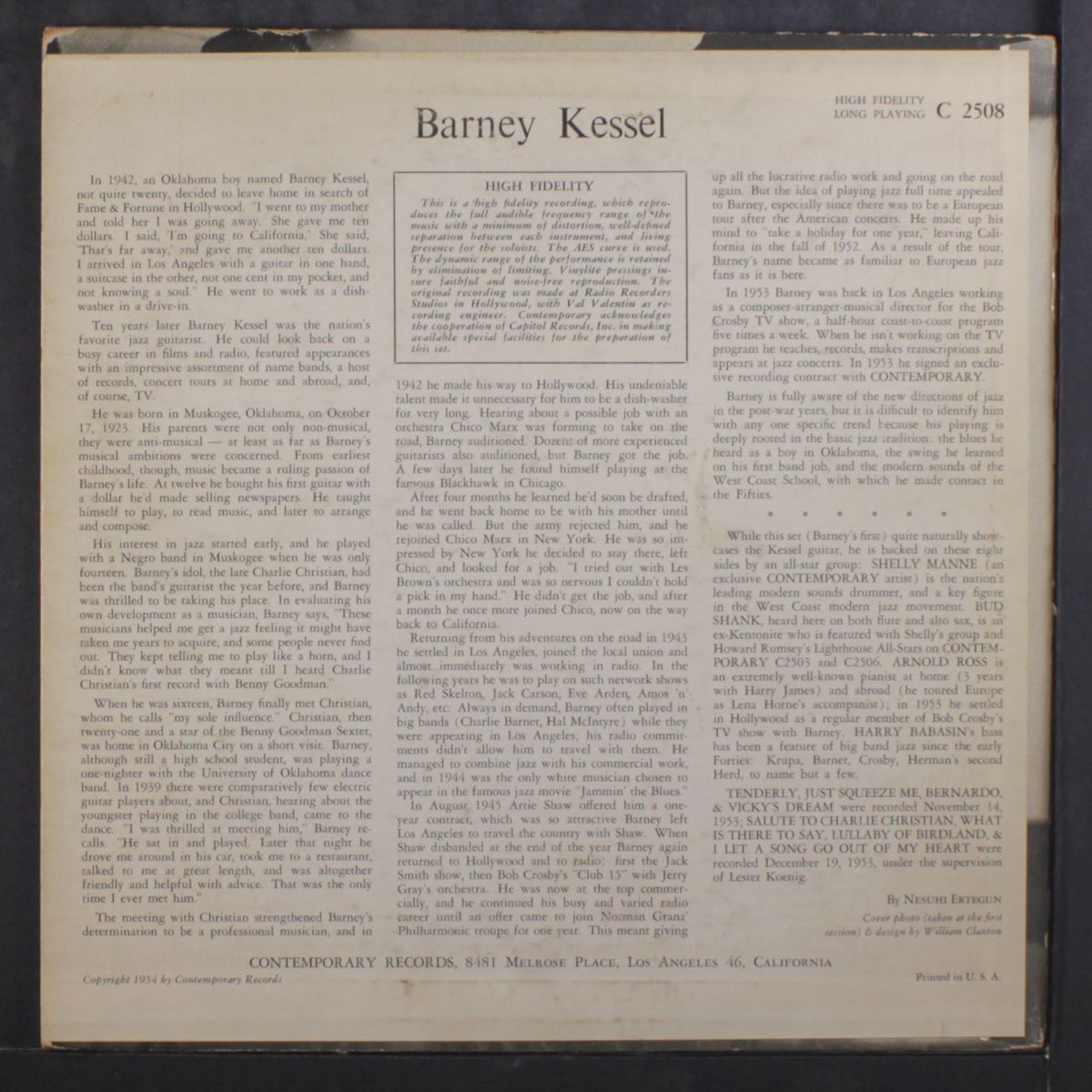 barney kessel by BARNEY KESSEL