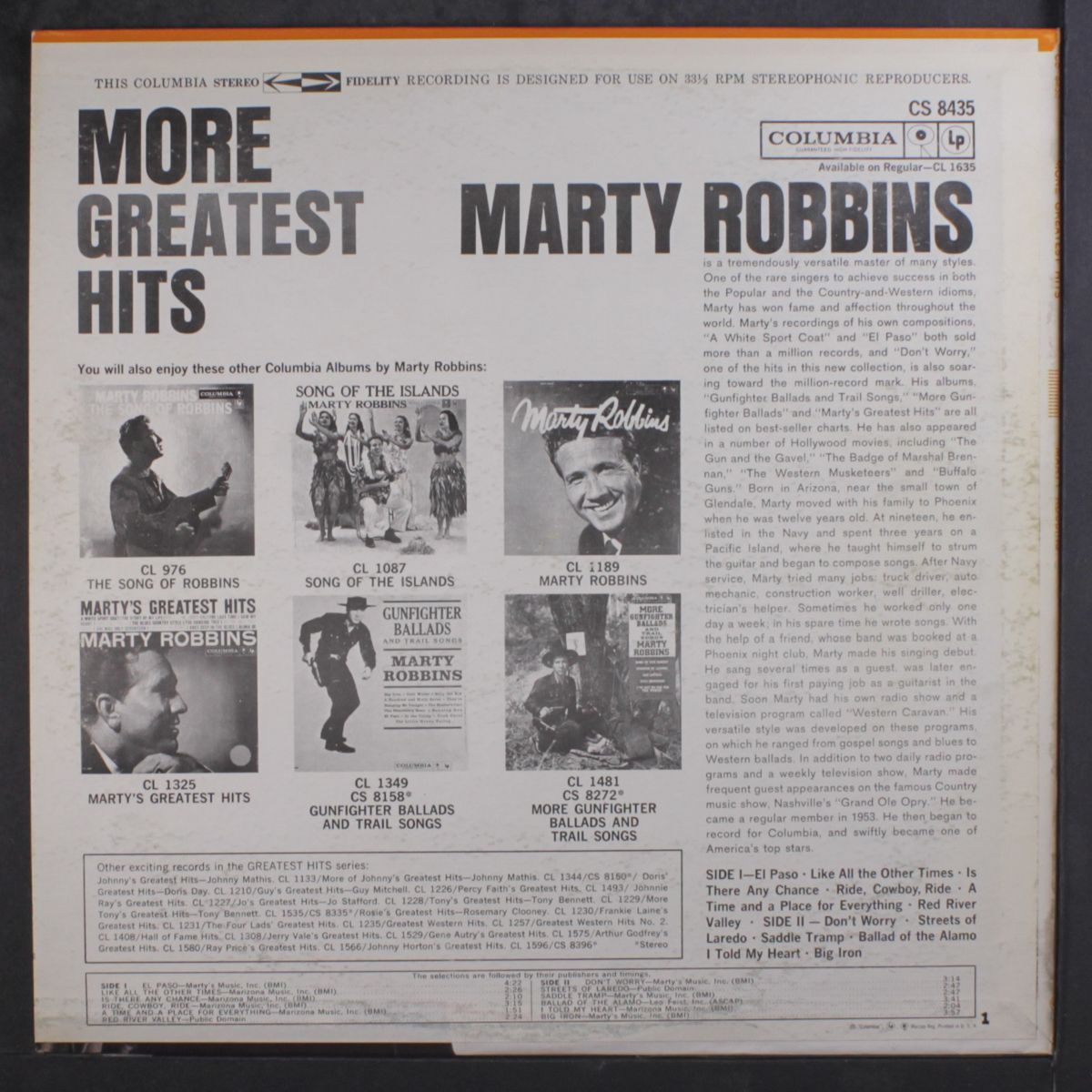 more greatest hits by MARTY ROBBINS
