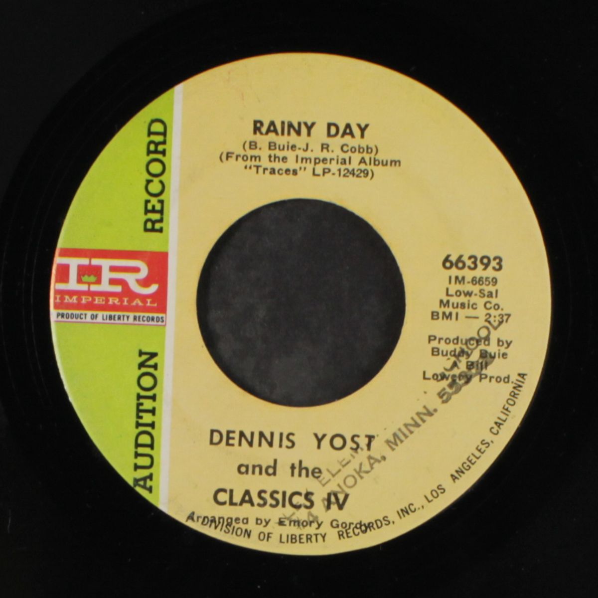 rainy day / change of heart by DENNIS YOST & CLASSICS IV