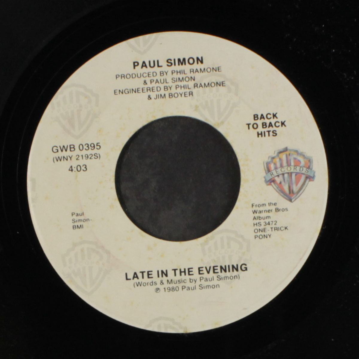 one trick pony / late in the evening by PAUL SIMON