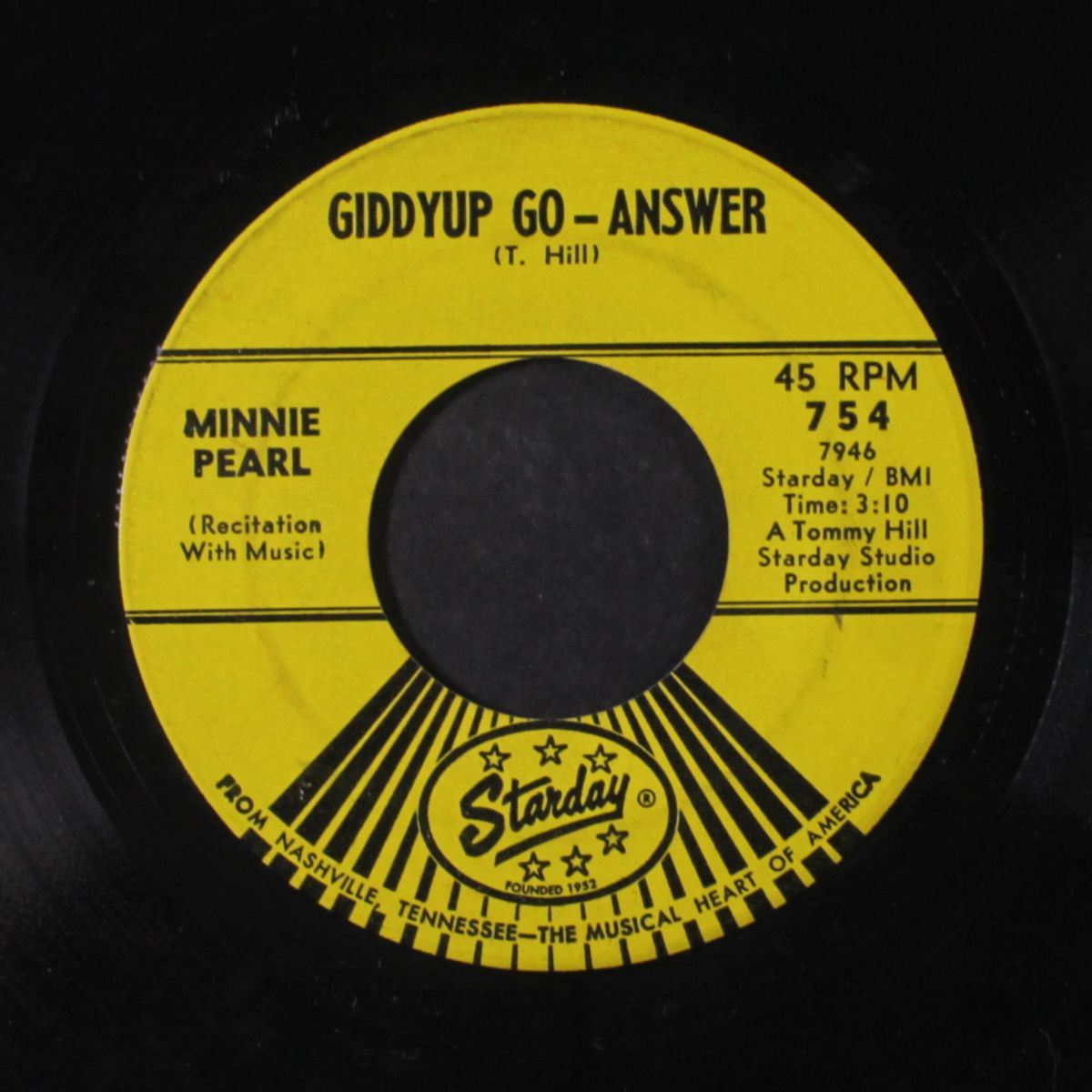 giddyup go - answer by MINNIE PEARL