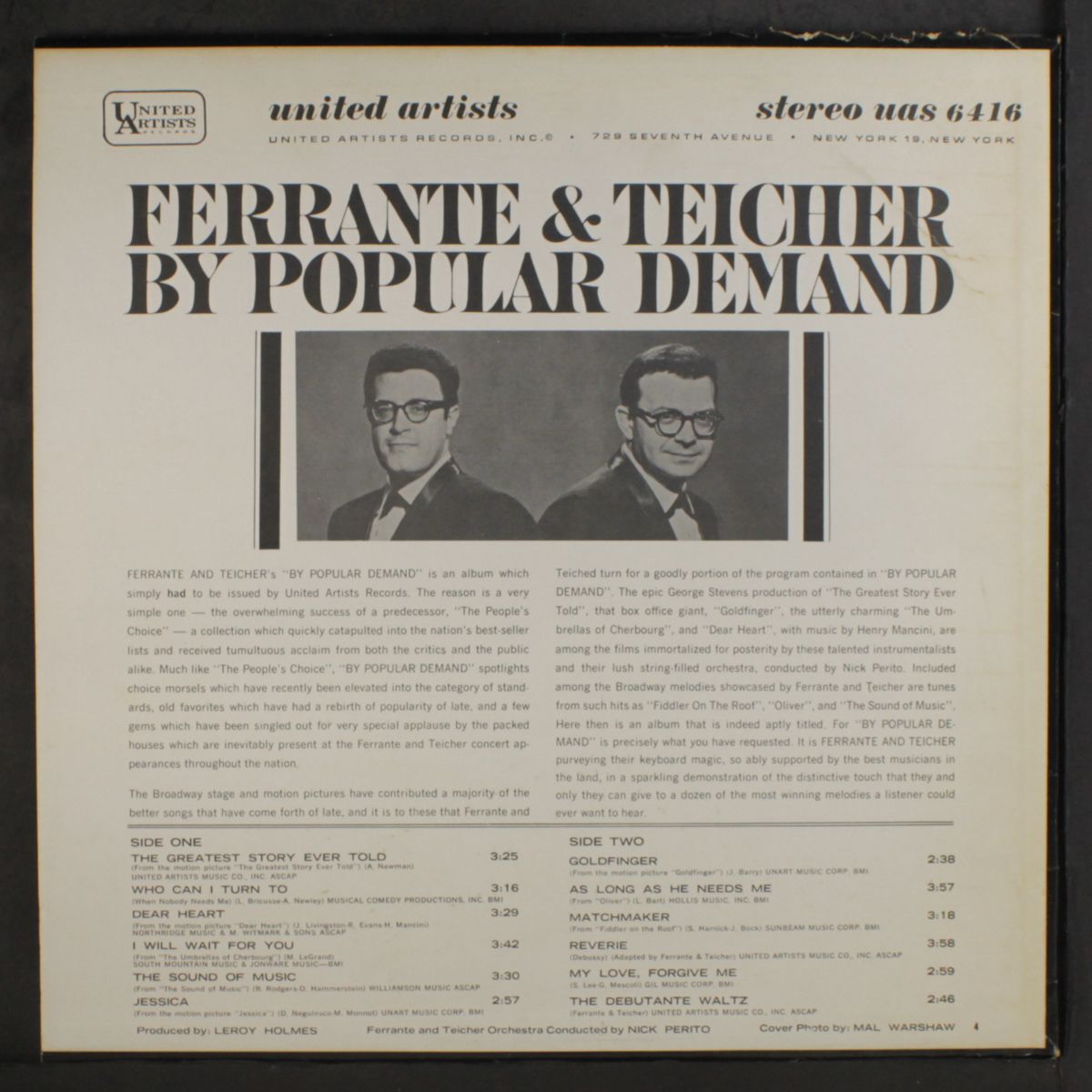 by popular demand by FERRANTE & TEICHER