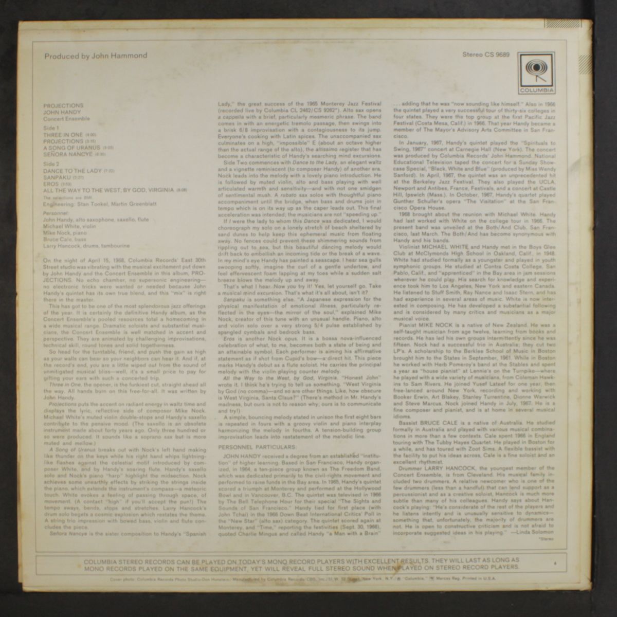 projections by JOHN HANDY