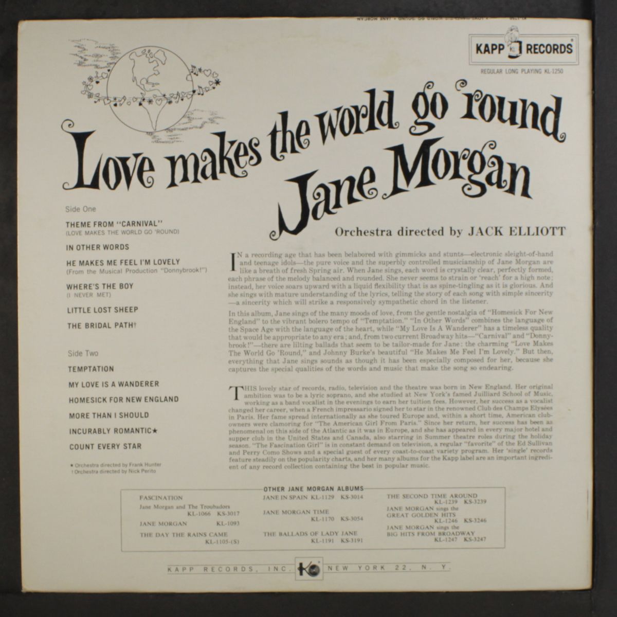 love makes the world go 'round by JANE MORGAN