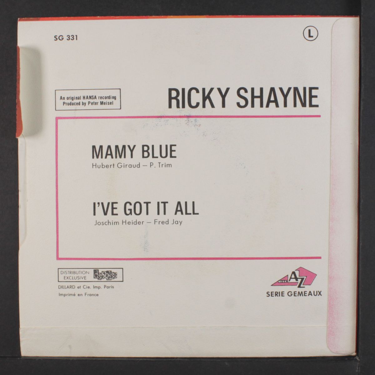 mamy blue / i've got it all by RICKY SHAYNE