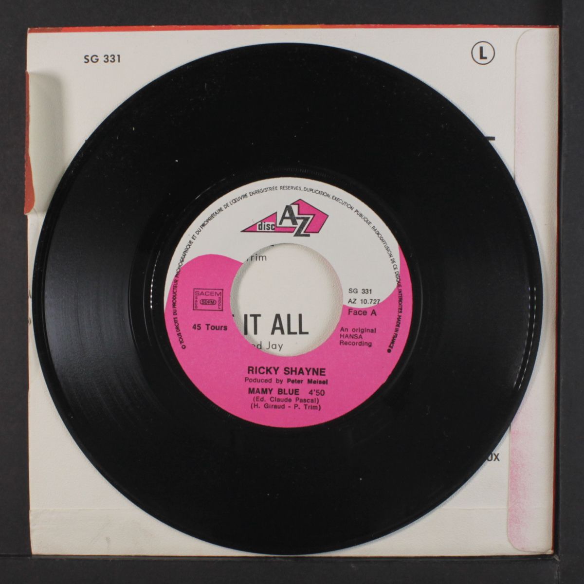 mamy blue / i've got it all by RICKY SHAYNE
