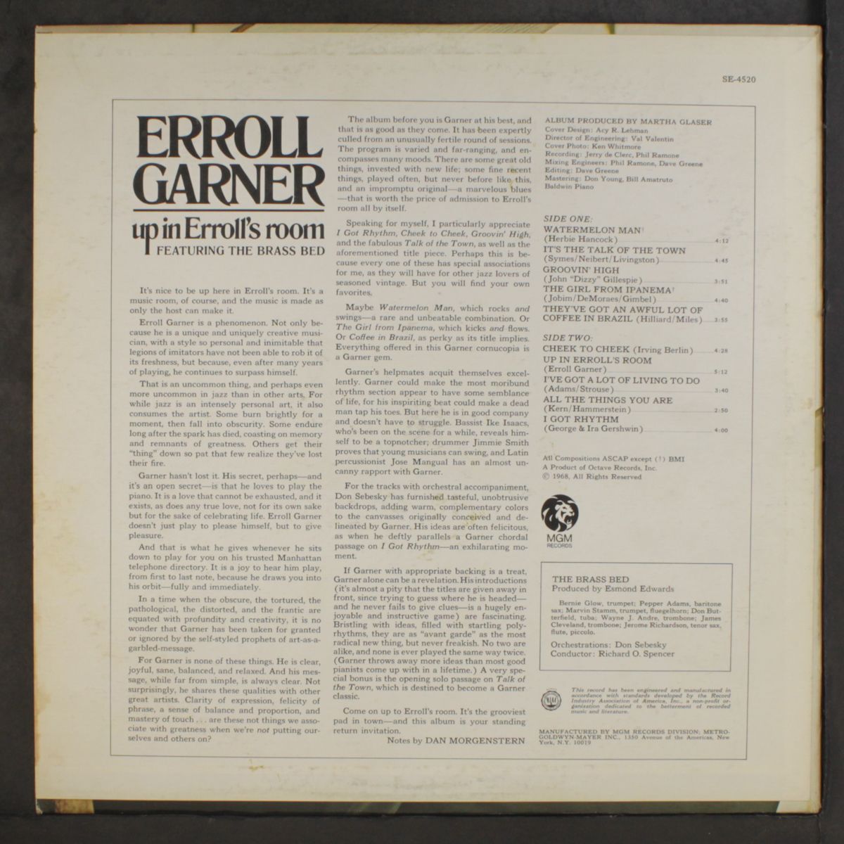 up in erroll's room by ERROLL GARNER