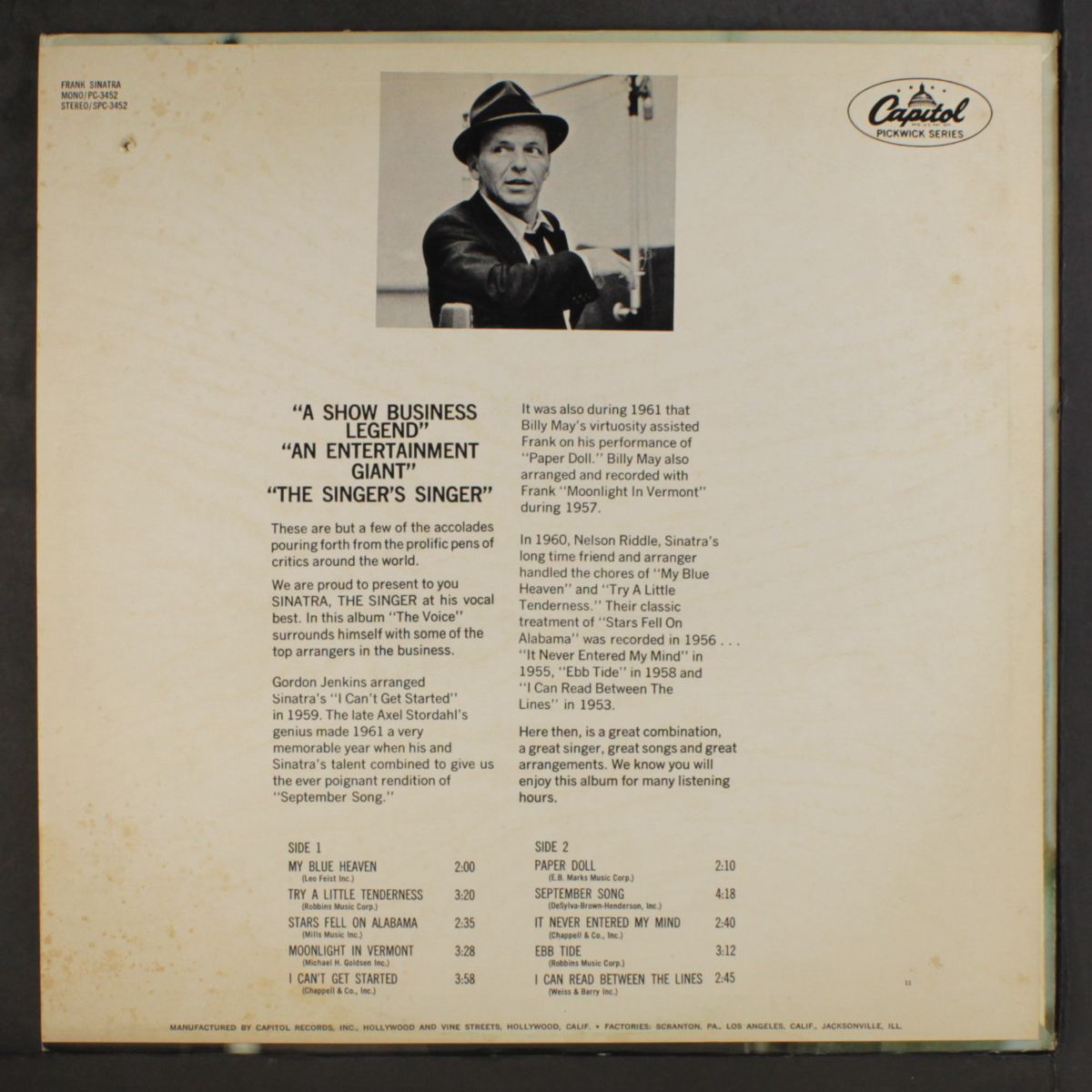 try a little tenderness by FRANK SINATRA